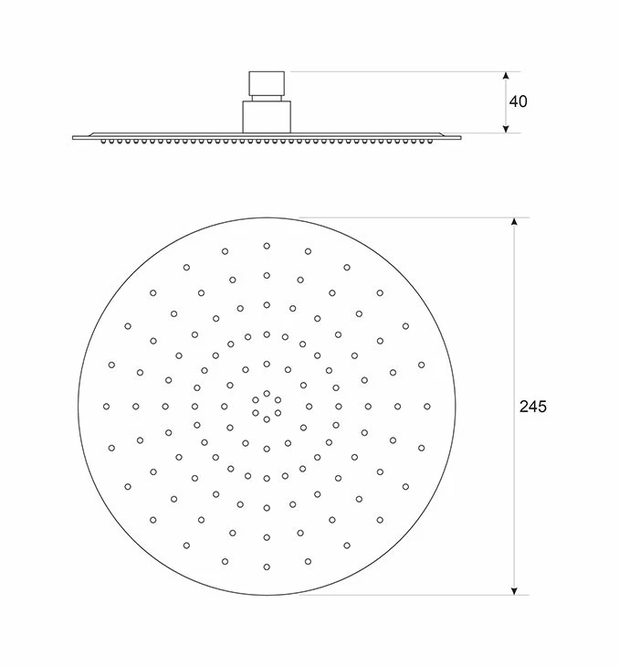 Ruža tuša COPEN fi 250mm hrom S/S304 C-05-5370SS