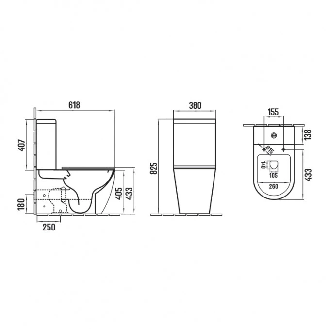 Monoblok PERLA rimless sa duroplast soft close wc daskom vario (MBL200)