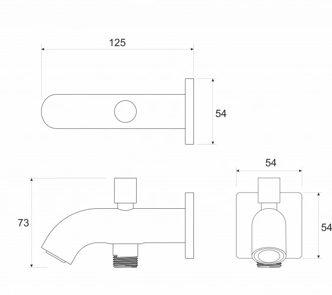 Izliv sa prebacivacem COPEN mat crni C-05-180MB