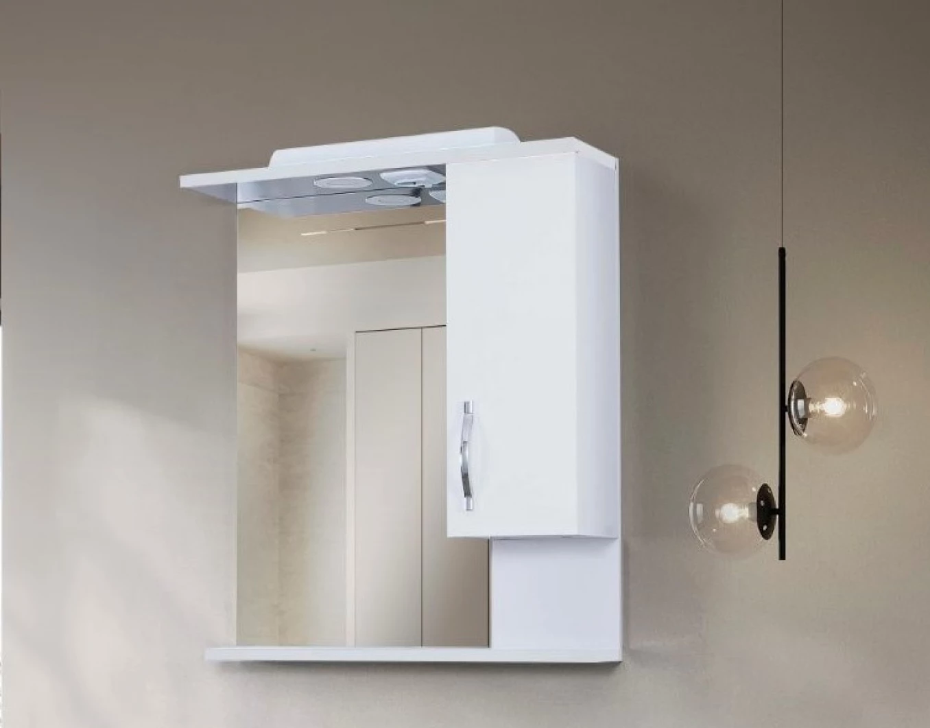 Toaletno ogledalo LineArt DORA 55cm white sa svjetlom DRA0550.MR