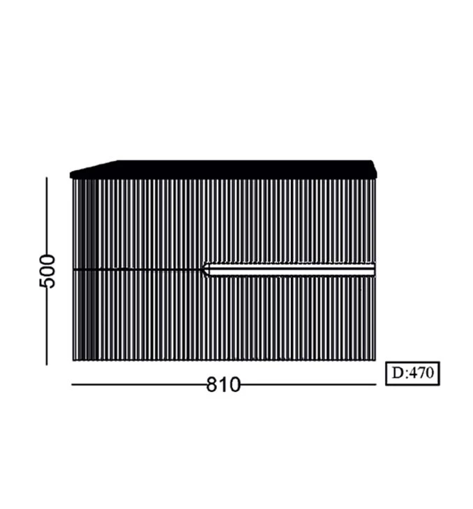 Toaletni ormaric LineArt DROP 80cm sa lavaboom white DRP0800.BS
