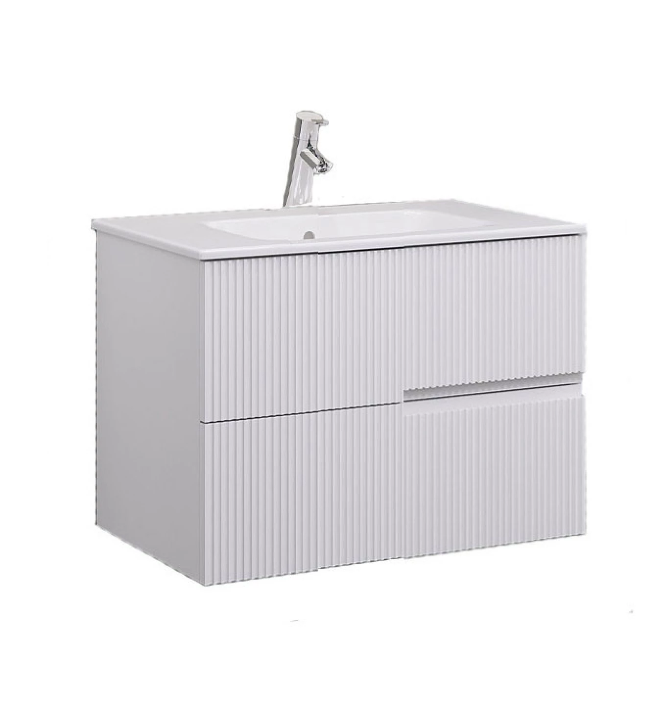 Toaletni ormaric LineArt DROP 80cm sa lavaboom white DRP0800.BS