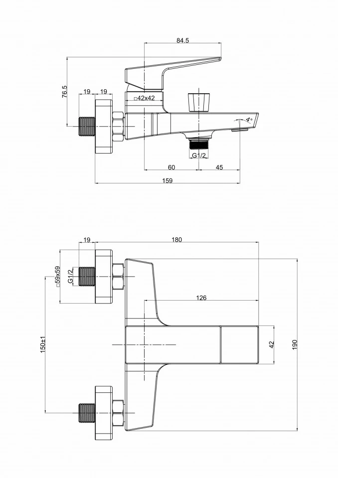 Baterija QUADRA NEW MINOTTI za kadu 1511