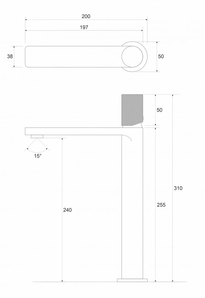 Baterija COPEN NOOK GRIP za lavabo visoka hrom C-01-103CR