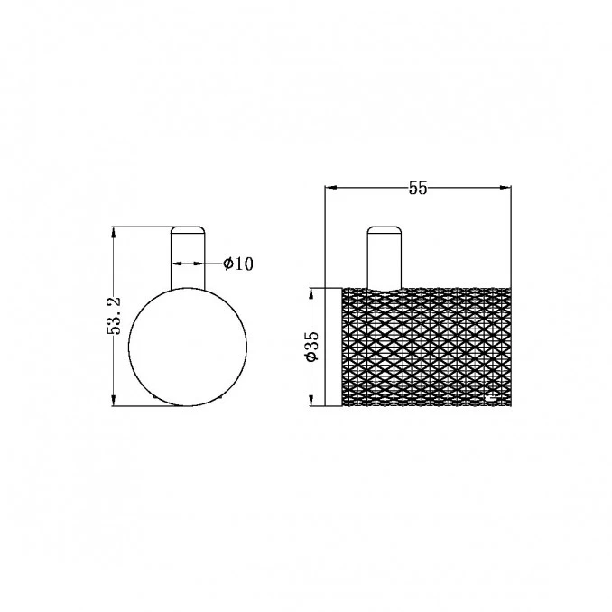 Držac bade mantila COPEN DIAMOND mat crni C-03-351MC