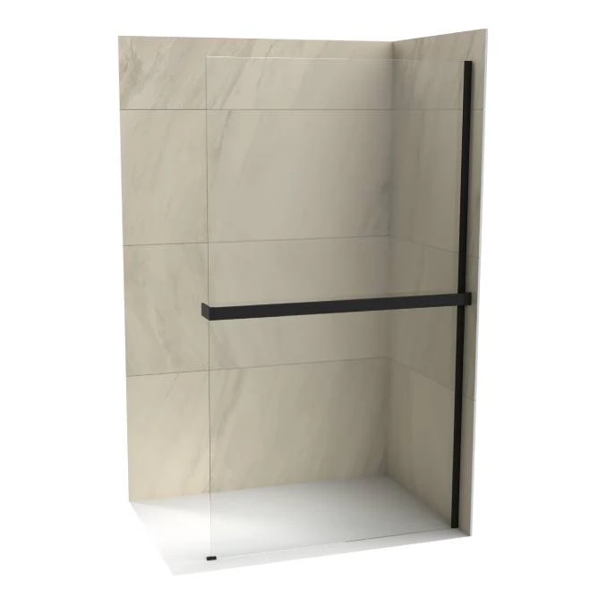 Paravan Walk-in 80x200 8mm COPEN MONTE SUPERIORE polica i držac mat crni C-02-WIS80MB