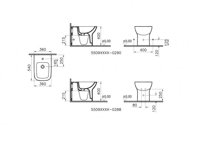 Bide VITRA S20 5509L003-0290