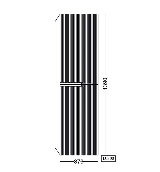 Toaletni ormaric LineArt DROP vertikala white DRP0000.SD