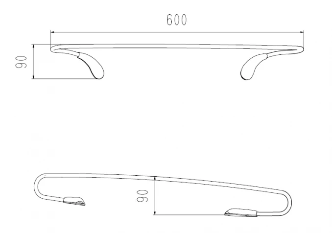 Držac peškira COPEN DROP 600mm zlatni C-03-504SG