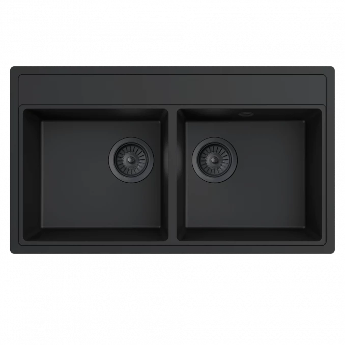 Granitna sudopera MILO METRO 76x44 Lava stone sa sifonom dupla MET.L.2KBO