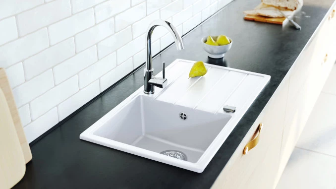 Granitna sudopera MILO METRO 76x44 Magnesia white sa sifonom MET.M.1KDO