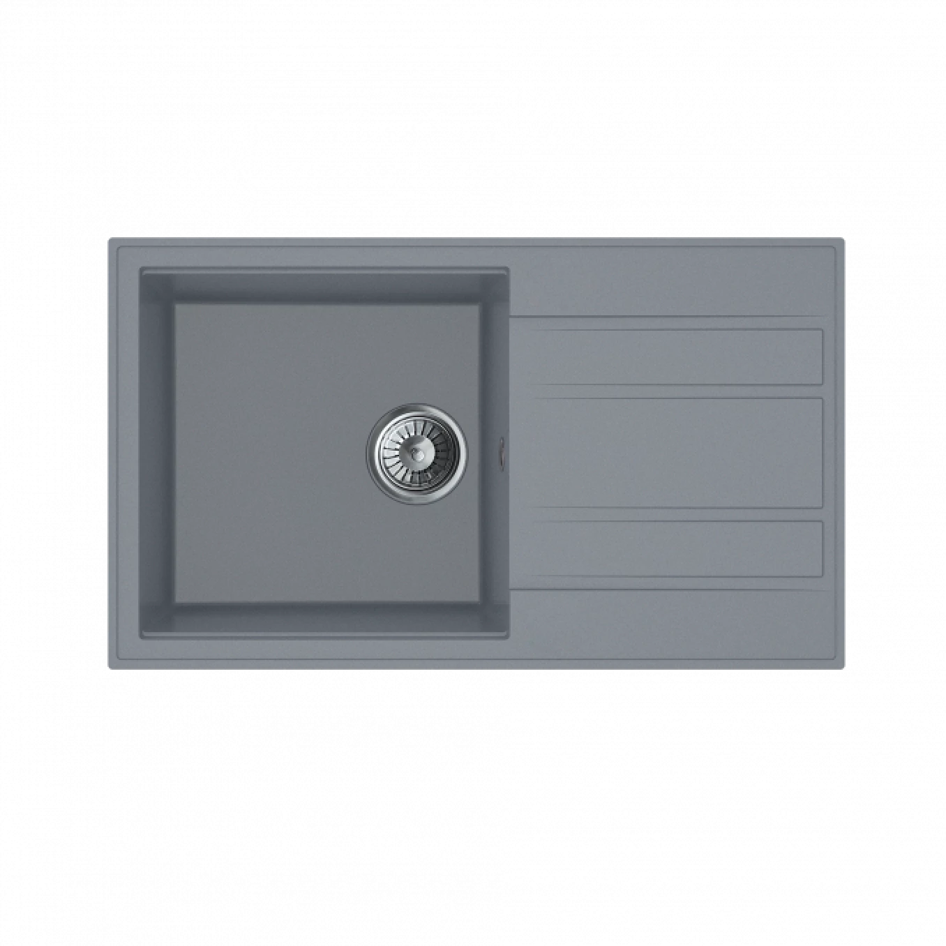 Granitna sudopera MILO RETTO 78x46 Diamond grey sa sifonom RET.D.1KBO