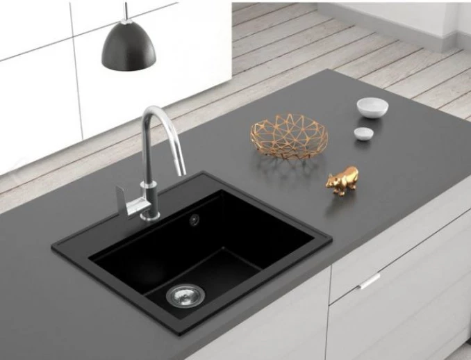 Granitna sudopera MILO RETTO 56x51 Lava stone sa sifonom RET.L.1KBO