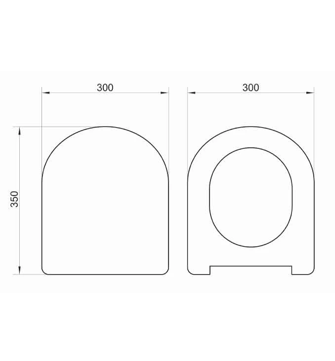 WC daska PERLA/PURE duroplast MAT CRNA soft close take off MD200MB