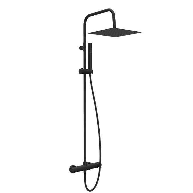 Usponski tuš COPEN NOOK mat crna cetvrtasti set C-01-113MB