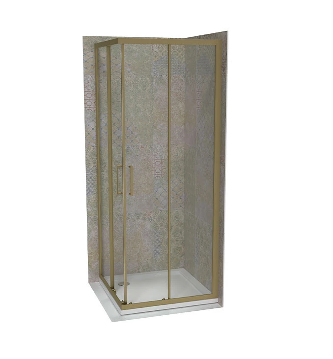 Tuš kabina kvadratna 80x80x195 6mm COPEN ATLAS BG43K800 (GLA+RAM) brušeno zlato