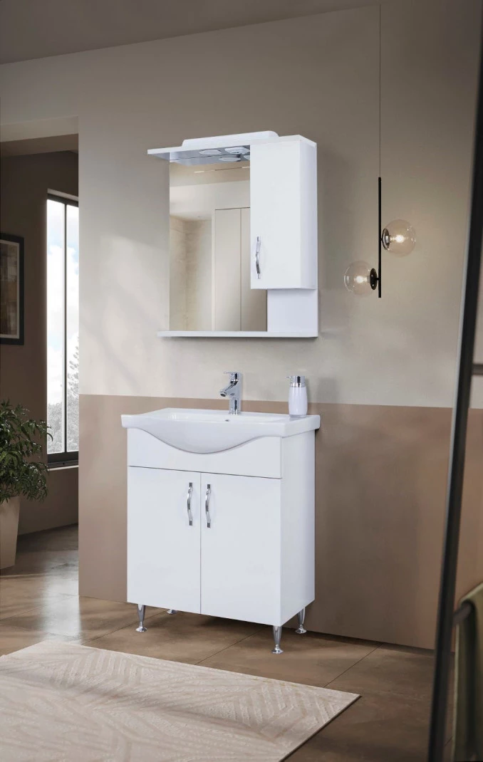 Toaletni ormaric LineArt DORA 80cm white sa lavaboom DRA0800.BS