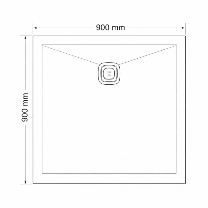 Tuš kada kvadratna FORMAT AMALFI 90x90 WHITE