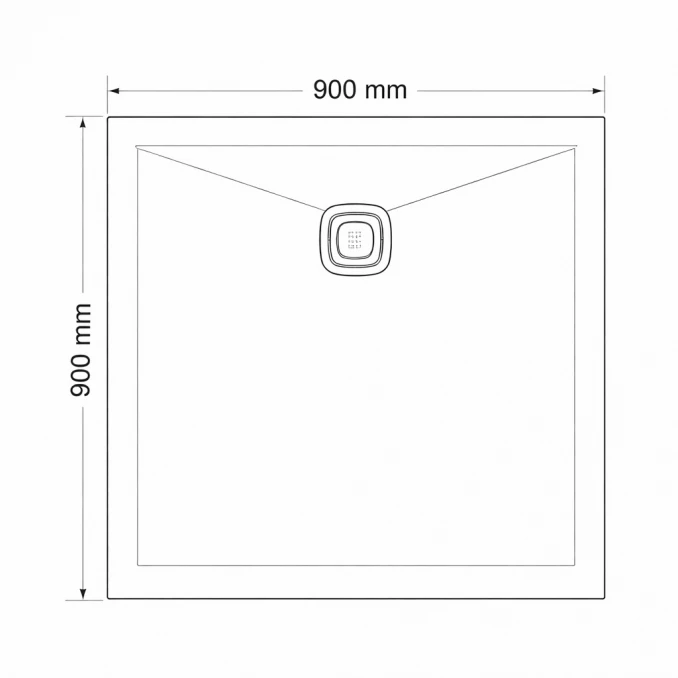 Tuš kada FORMAT AMALFI 90x90 BLACK