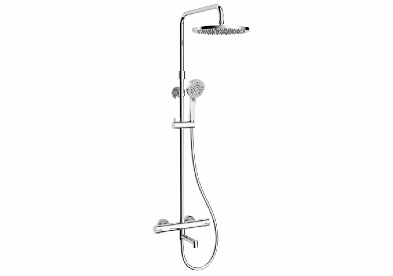 Baterija termostatska COPEN CoolTouch sa pomicnom lulom i usponskim tušem hrom C-01-503CR