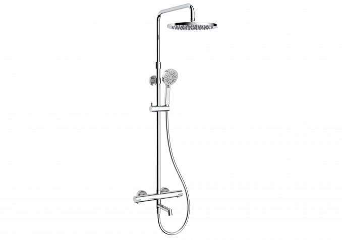 Baterija termostatska COPEN CoolTouch sa pomicnom lulom i usponskim tušem hrom C-01-503CR