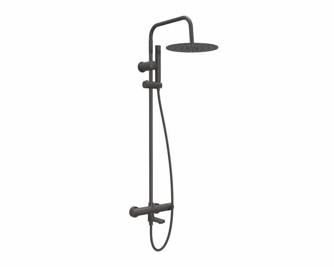 Usponski tuš sa izlivom COPEN NOOK gunmetal okrugli set C-01-110GM