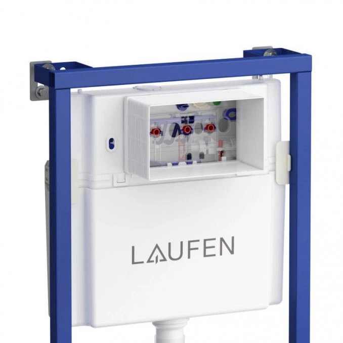 Vodokotlic ugradni LAUFEN mat hrom set sa wc šoljom OPTIMO i wc daskom SET02