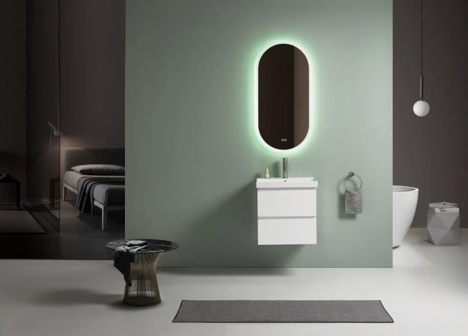 Toaletni ormaric UNILINE LUMA 50cm sa lavaboom 2 ladice soft close 510x396x480 UL502-2FSW