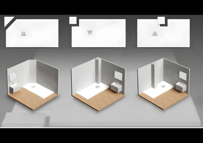 Tuš kada kvadratna 100x80x25 COPEN SLATE BLACK sa rešetkom C-11-108B