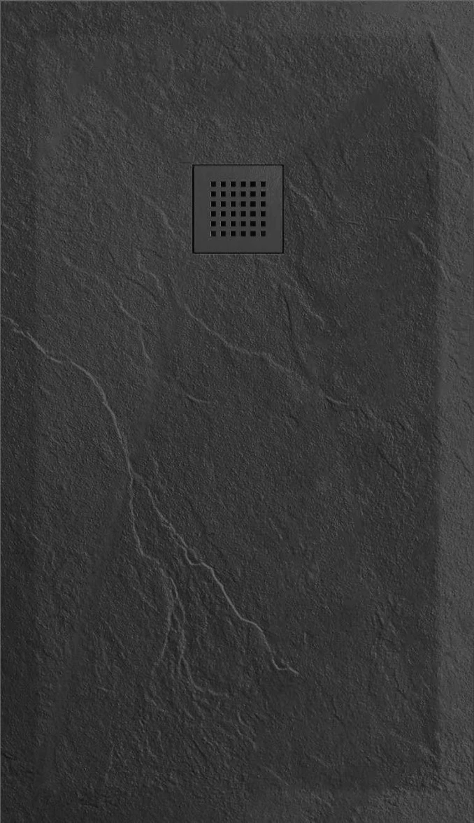 Tuš kada kvadratna 100x80x25 COPEN SLATE BLACK sa rešetkom C-11-108B