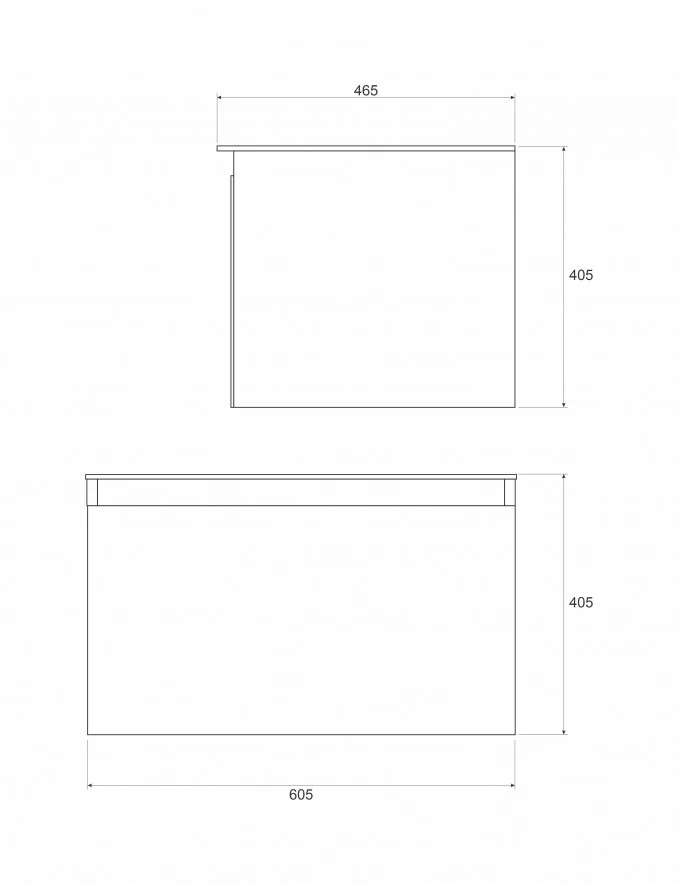 Toaletni ormaric TISA 60cm sa crnom nadgradnom plocom TSA0600.BS black