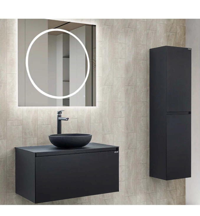 Toaletni ormaric TISA 80cm sa crnom nadgradnom plocom TSA0800.BS black