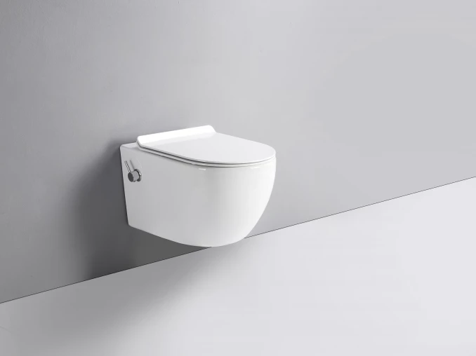 WC šolja konzolna OPTIMO rimless sa duroplast soft close WC daskom i bide funkcijom TH KSF003