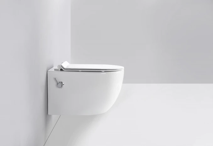 WC šolja konzolna OPTIMO rimless sa duroplast soft close WC daskom i bide funkcijom TH KSF003