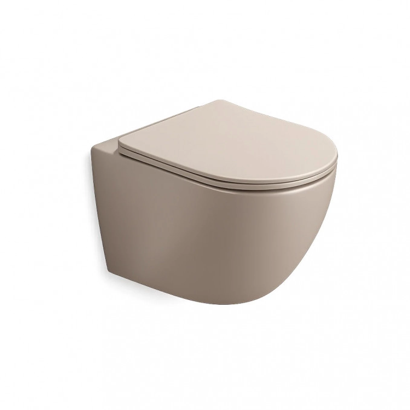 WC šolja konzolna PERLA compact rimless CAPPUCCINO sa duroplast soft close WC daskom (MWH200MC)