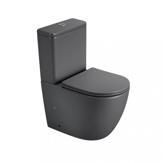 Monoblok PERLA rimless dark grey sa duroplast soft close wc daskom vario (MBL200MDH)