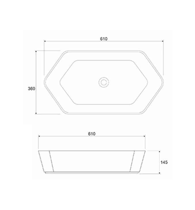 Lavabo COPEN nadgradni 610x360x145mm C-15-217