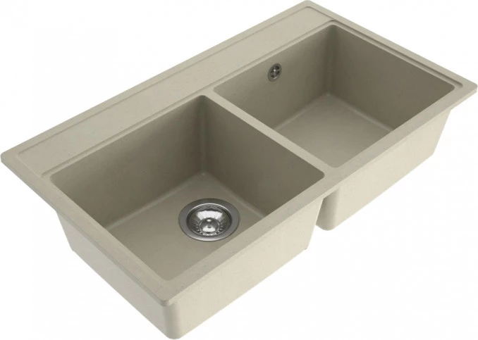 Granitna sudopera MILO METRO 76x44 Cappuccino sa sifonom dupla MET.33.2KBO