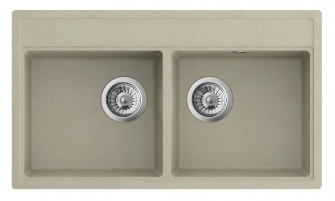 Granitna sudopera MILO METRO 76x44 Cappuccino sa sifonom dupla MET.33.2KBO