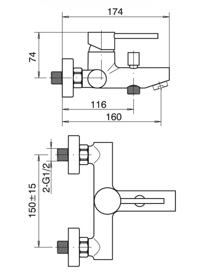 Baterija za kadu MINOTTI TUBO 6111