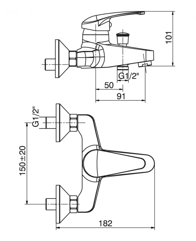 Baterija STANDARD za kadu 6881