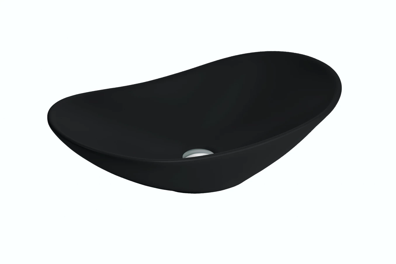 Lavabo nadgradni Minotti 7030CM CRNI MAT 615x360