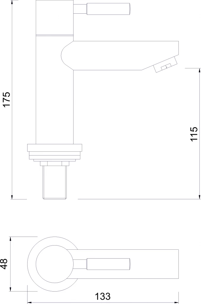 Baterija za lavabo MINOTTI TUBO za hladnu vodu