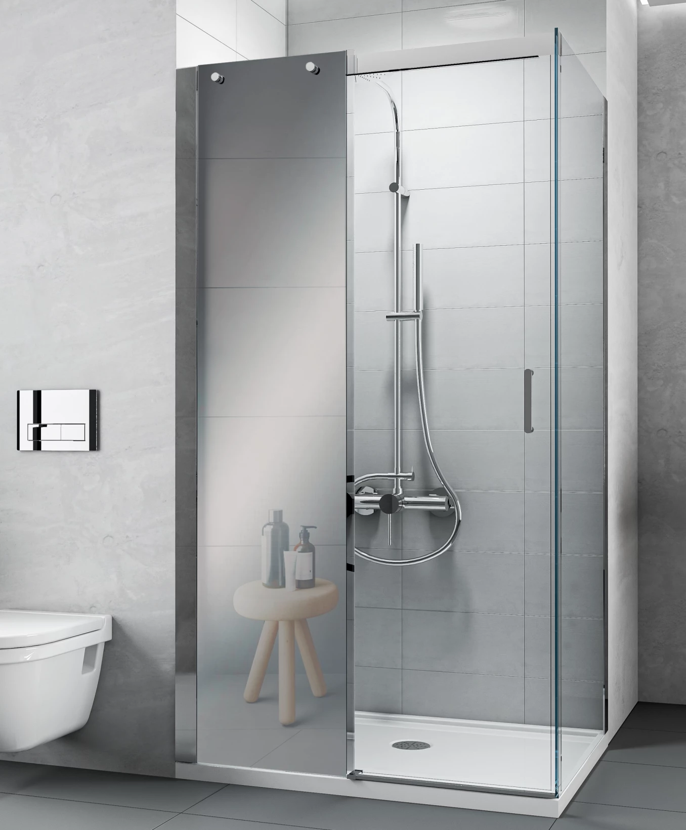 Tuš paravan 100x195 8mm COPEN TITAN easy slide sistem C-02-5100M (ogledalo)