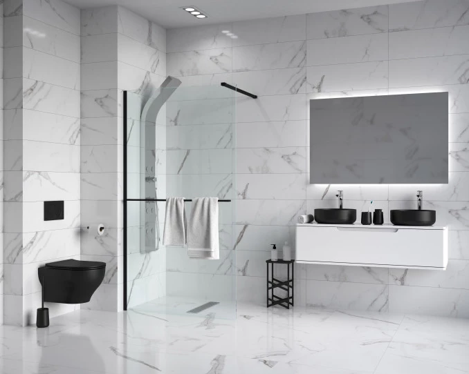 Paravan Walk-in 100x200 8mm COPEN MONTE PLUS držac peškira C-02-WIB100