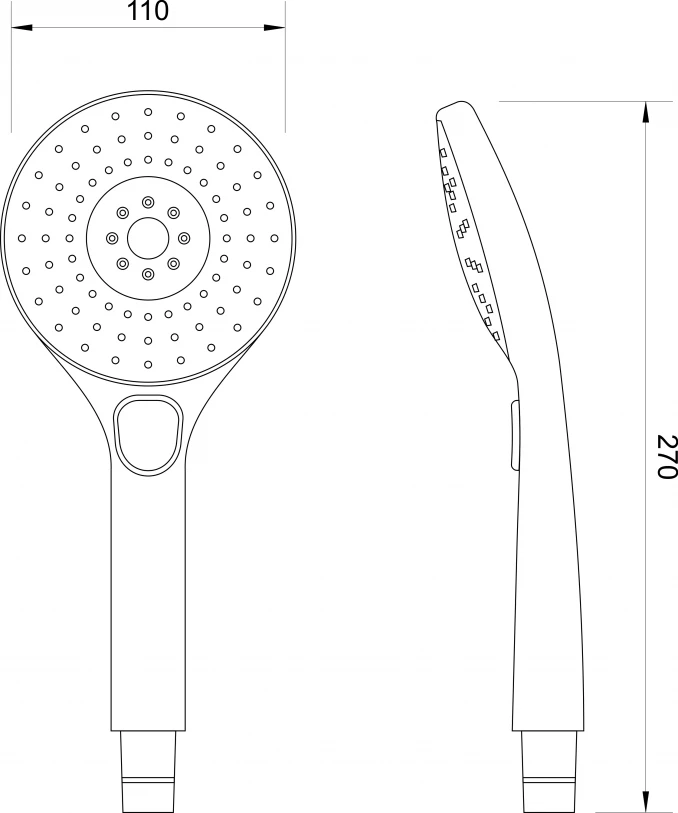 Tuš ručica CONCEPT sa 3 funkcije bela C-05-5206