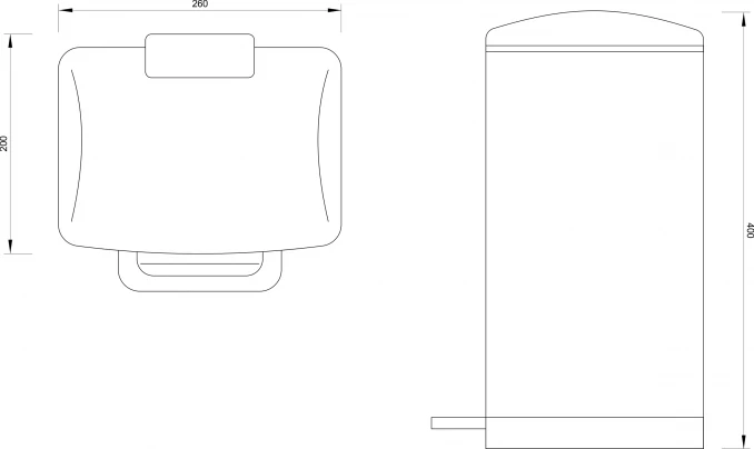 Kanta za otpatke CONCEPT 12L  - saten CK