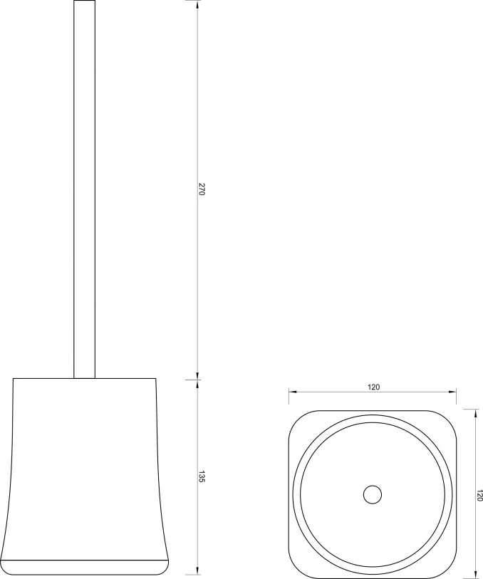 Wc četka CONCEPT crna mat