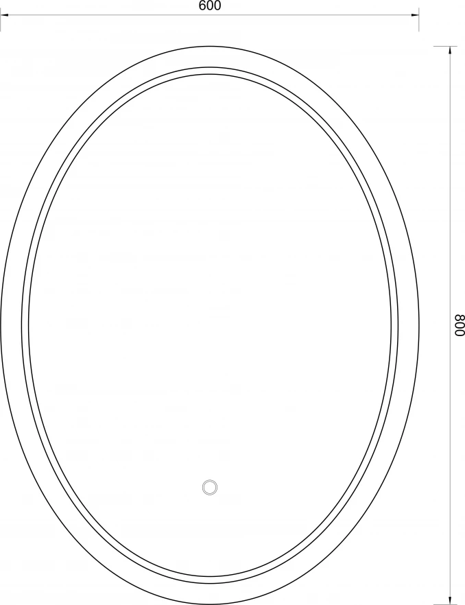 Ogledalo 60x80 sa LED osv. i TOUCH prek.