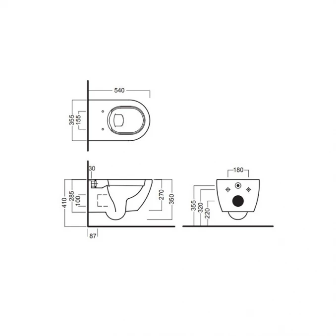 Konzolna šolja HATRIA FUSION rimless